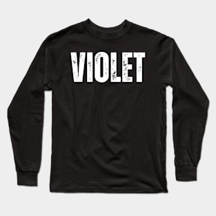 Violet Name Gift Birthday Holiday Anniversary Long Sleeve T-Shirt